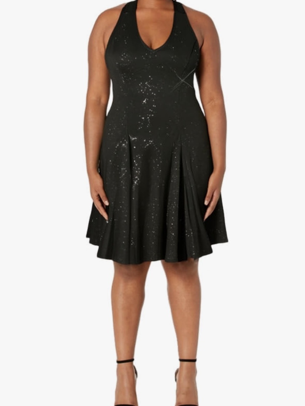 HomRain Halter Black Sparkly Cocktail Dress. NWT.  Size large. Homecoming